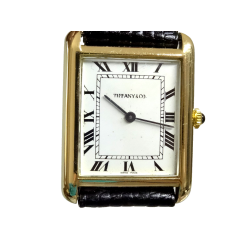 1960s Tiffany & Co.  18k Gold 17J Manual Tank Watch Ref 2012 Cal 2512