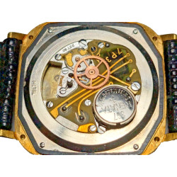 PIAGET Squircle Backset 18k Gold Watch 7702 Cal. 7P3 Piaget Band Buckle & Pouch