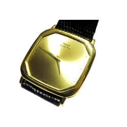 PIAGET Squircle Backset 18k Gold Watch 7702 Cal. 7P3 Piaget Band Buckle & Pouch