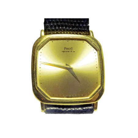 PIAGET Squircle Backset 18k Gold Watch 7702 Cal. 7P3 Piaget Band Buckle & Pouch