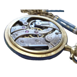 Antique HAAS NEVEUX & Co. 18k Gold Diamond Pendant Watch with Matching Necklace