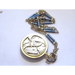 Antique HAAS NEVEUX & Co. 18k Gold Diamond Pendant Watch with Matching Necklace
