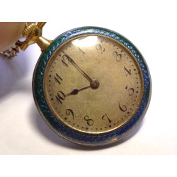 Antique HAAS NEVEUX & Co. 18k Gold Diamond Pendant Watch with Matching Necklace