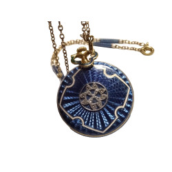 Antique HAAS NEVEUX & Co. 18k Gold Diamond Pendant Watch with Matching Necklace