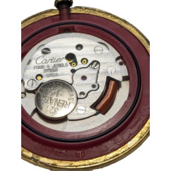 CARTIER Vendome GM 18k Vermeil 30mm Watch w/ Creme Roman Dial + Cal. 859 Movt.