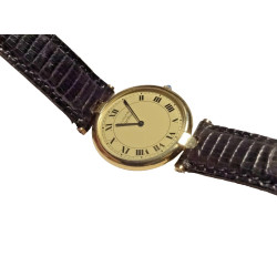 CARTIER Vendome GM 18k Vermeil 30mm Watch w/ Creme Roman Dial + Cal. 859 Movt.