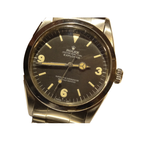 Original 1967 Rolex Explorer 1 SS 36mm 1016 Watch Cal. 1570 Matte FAT FONT Dial