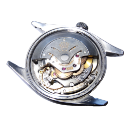 1960 Rolex Datejust St. Steel Ref. 1603 Auto Date Watch Bamboo Bezel Cal. 1560