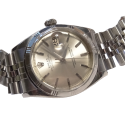 1960 Rolex Datejust St. Steel Ref. 1603 Auto Date Watch Bamboo Bezel Cal. 1560