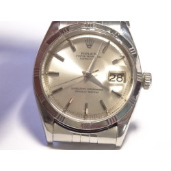 1960 Rolex Datejust St. Steel Ref. 1603 Auto Date Watch Bamboo Bezel Cal. 1560