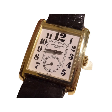 PATEK PHILIPPE 18K Gold Gondolo Watch 5014J Serviced by Patek in 2017 w/ Sticker