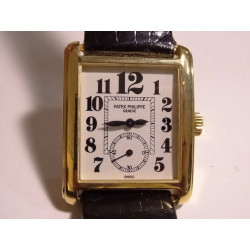 PATEK PHILIPPE 18K Gold Gondolo Watch 5014J Serviced by Patek in 2017 w/ Sticker