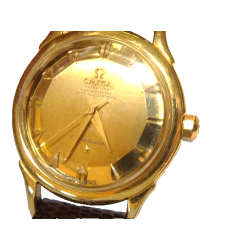 Omega Constellation 18K Gold 35mm 2852/3 Watch with Cal. 501 Movement with Original Unrefinished Solid Gold Pie Pan Dial