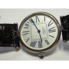 Must de CARTIER Vendome 30mm R. 1860 Silver Argent Watch with Exaggerated Roman Dial
