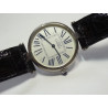 Must de CARTIER Vendome 30mm R. 1860 Silver Argent Watch with Exaggerated Roman Dial