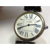 Must de CARTIER Vendome 30mm R. 1860 Silver Argent Watch with Exaggerated Roman Dial
