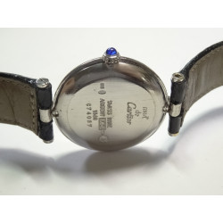Must de CARTIER Vendome 30mm R. 1860 Silver Argent Watch with Exaggerated Roman Dial