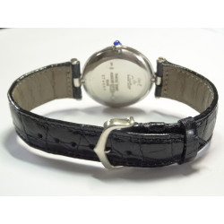 Must de CARTIER Vendome 30mm R. 1860 Silver Argent Watch with Exaggerated Roman Dial
