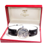 Must de CARTIER Vendome 30mm R. 1860 Silver Argent Watch with Exaggerated Roman Dial