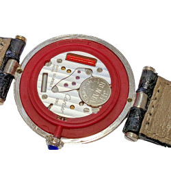 Must de CARTIER Vendome 30mm R. 1860 Silver Argent Watch with Exaggerated Roman Dial