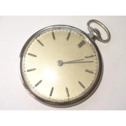 42mm Antique Diamond Platinum HAAS NEVEUX & Co. Slim Pocket Watch 96 Diamonds