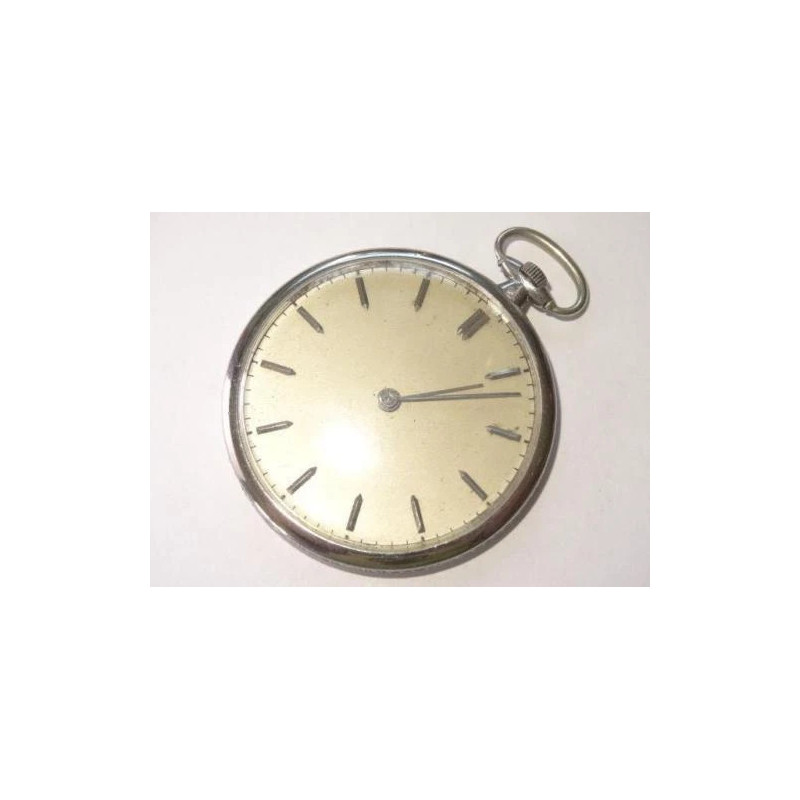 42mm Antique Diamond Platinum HAAS NEVEUX & Co. Slim Pocket Watch 96 Diamonds