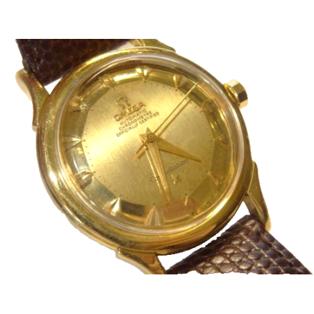 Omega Constellation 18K Gold 35mm 2852/3 Watch with Cal. 501 Movement with Original Unrefinished Solid Gold Pie Pan Dial