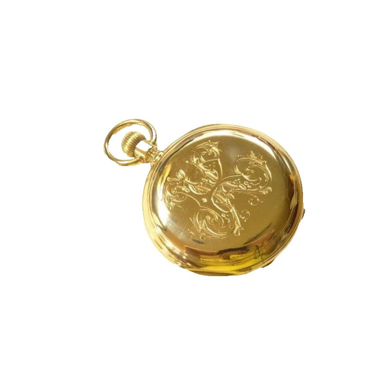 Solid 18k Gold Jean DELEYDERRIERE Demi Hunter Chronometer Pocket Watch (50g)