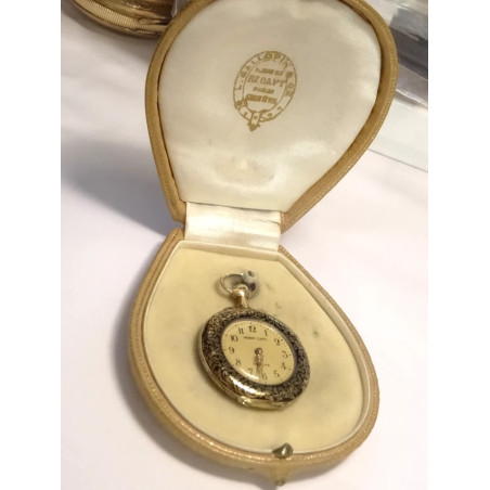 1880 Henry Capt 18K Gold 30mm Pendant Pocket Watch Covered in Decorative  Flourishes