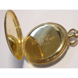 1880 Henry Capt 18K Gold 30mm Pendant Pocket Watch Covered in Decorative  Flourishes