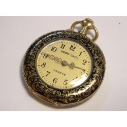 1880 Henry Capt 18K Gold 30mm Pendant Pocket Watch Covered in Decorative  Flourishes