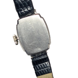 1940s Hamilton Platinum Cocktail Watch w/ 0.54ct Diamond Bezel & Customized Lugs