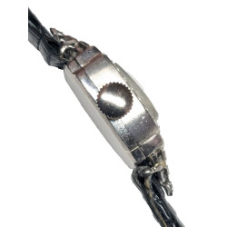 1940s Hamilton Platinum Cocktail Watch w/ 0.54ct Diamond Bezel & Customized Lugs