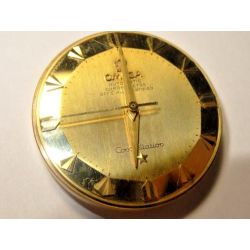 Omega Constellation 18K Gold 35mm 2852/3 Watch with Cal. 501 Movement with Original Unrefinished Solid Gold Pie Pan Dial
