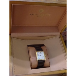 1950s PATEK PHILIPPE 18k Gold Tank Watch Ref. 2530 Patek Box, Band & Buckle