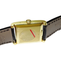 1950s PATEK PHILIPPE 18k Gold Tank Watch Ref. 2530 Patek Box, Band & Buckle