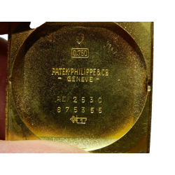 1950s PATEK PHILIPPE 18k Gold Tank Watch Ref. 2530 Patek Box, Band & Buckle