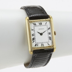 1960s Tiffany & Co.  18k Gold 17J Manual Tank Watch Ref 2012 Cal 2512